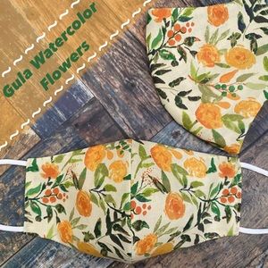 Cloth Face Mask - Gala Watercolor Flowers Small
